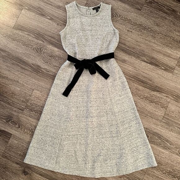 J. Crew Velvet Tie A-line Midi Dress - Picture 1 of 9